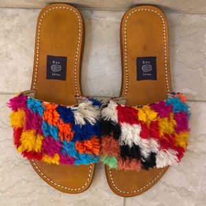 Artisan Moroccan rug sandal